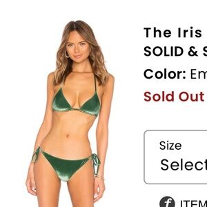 NWT Solid & Striped The Iris Velvet Top AND Bottom